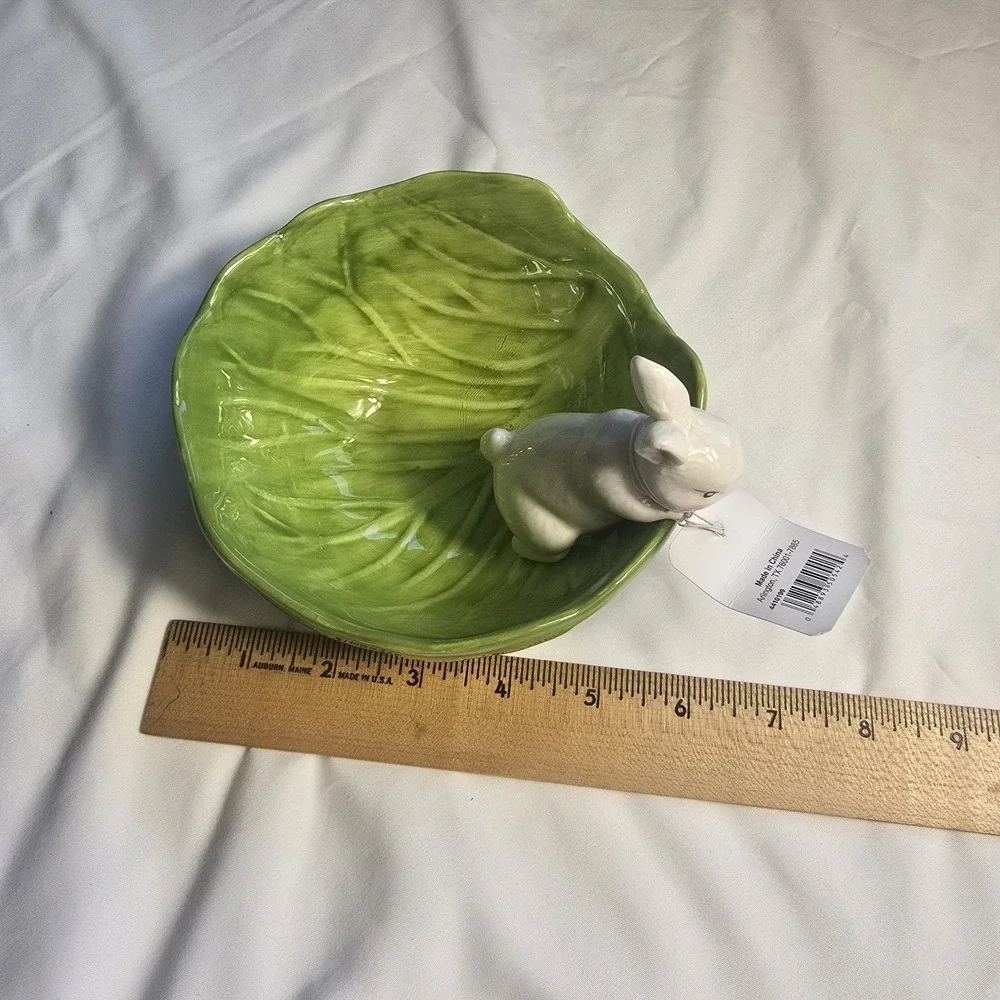 RAZ IMPORTS CARROT PATCH - CABBAGE BUNNY BOWL - 2 1/2